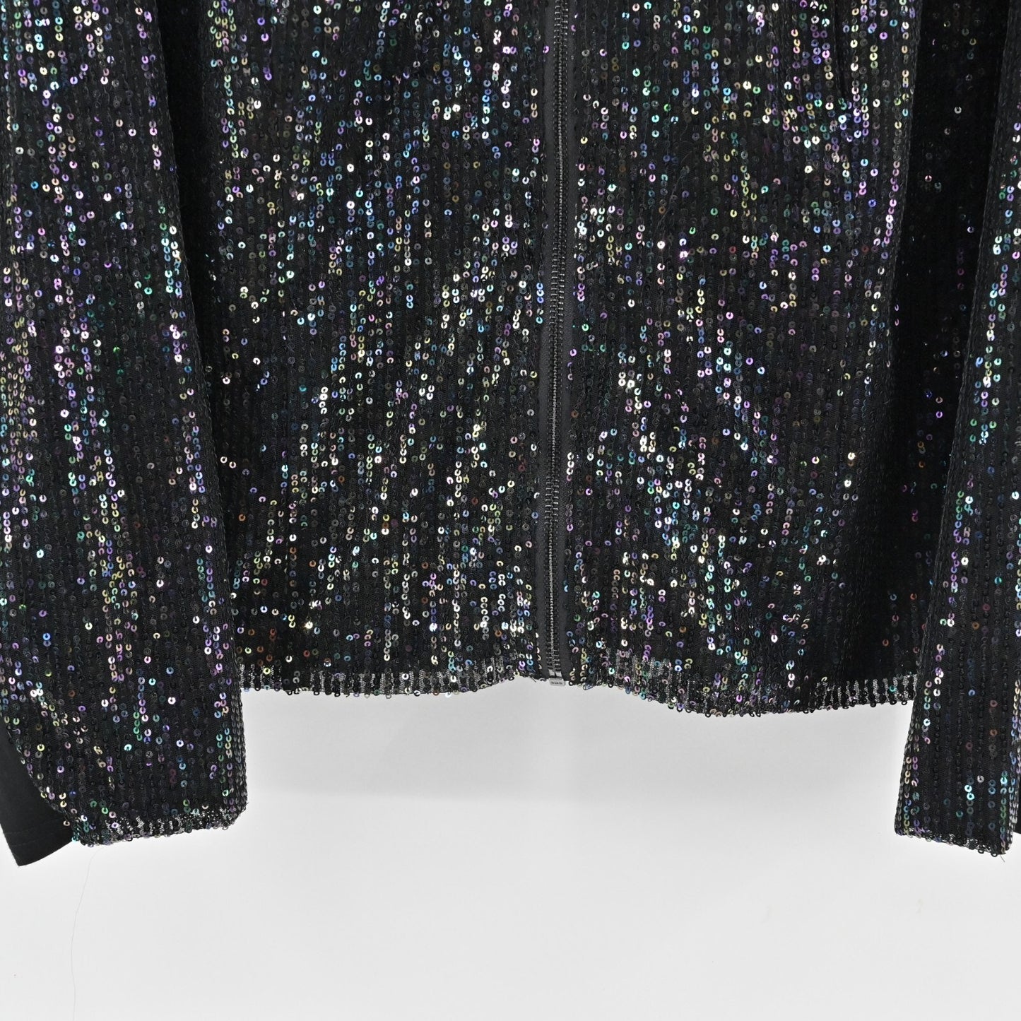TORRID Sequin Moto Jacket Plus Size 2X Black Evening Bomber Womens Zip Front