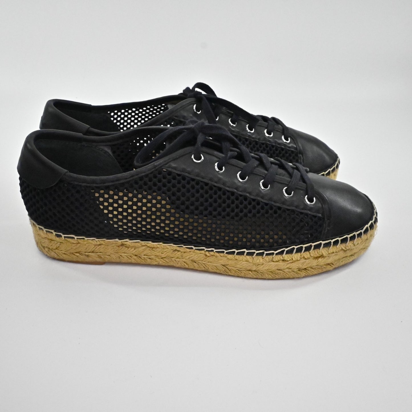 Marc Fisher Womens Macey Mesh Platform Espadrille Sneakers Size 11 Black