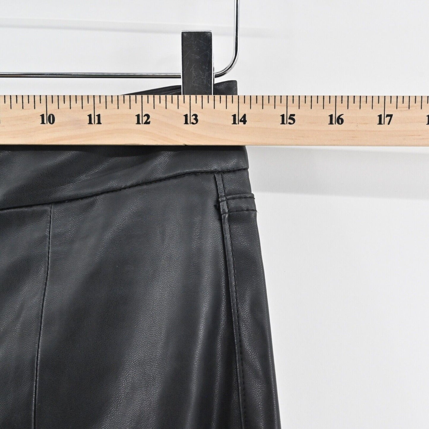 BLANKNYC Pants Womens Size 27 Black Faux Leather High Rise Flare Retro Grunge