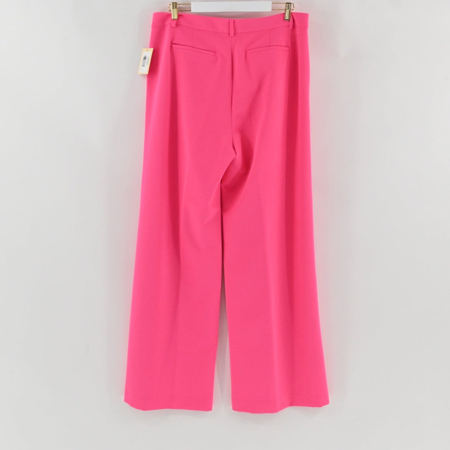 Lynn's Closet Boutique L'AGENCE Pilar wide-leg trousers in hot pink with rear welt pockets and high-rise fit.