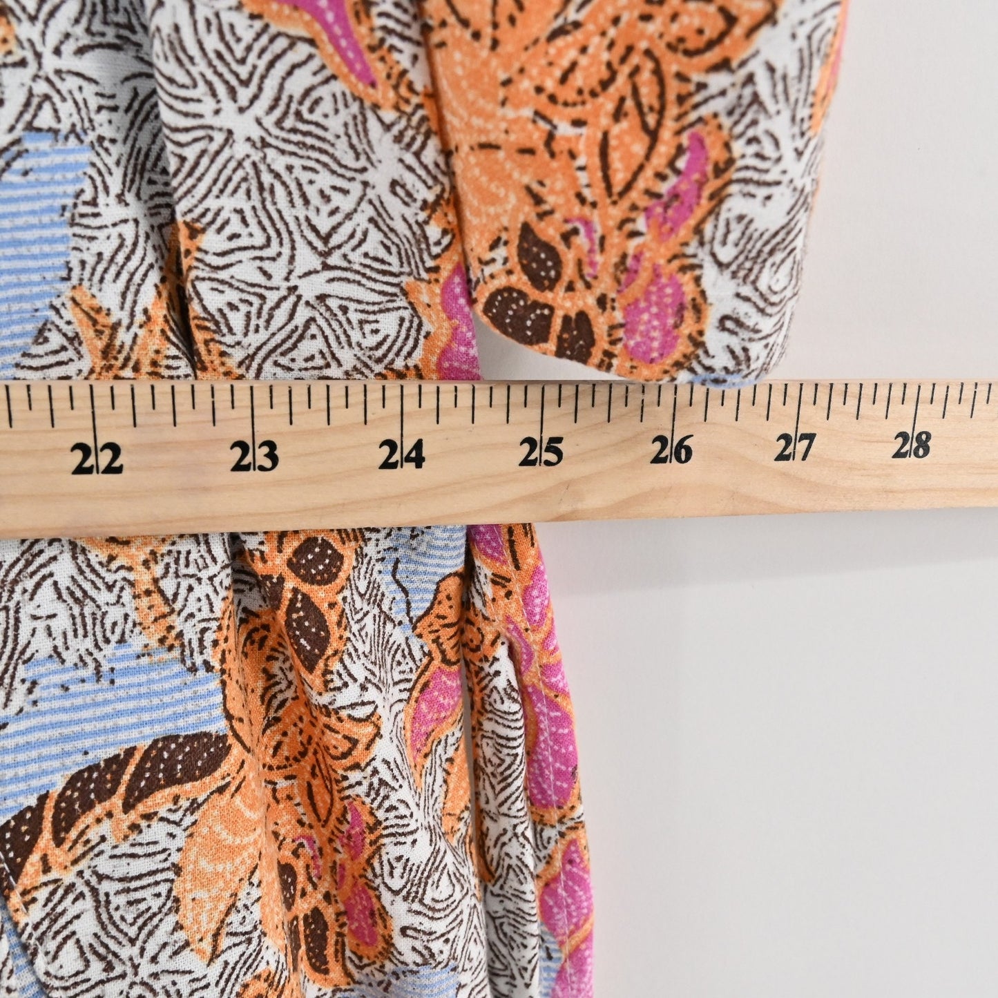 INC Floral Print Belted Midi Dress Size XXL Linen Paisley Duster Lined Boho Puff