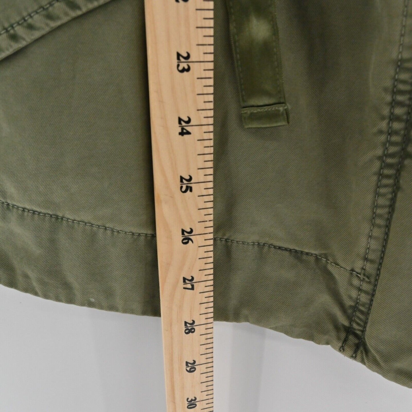 BANANA REPUBLIC Jacket Women Sz XS Green Cotton Floral Embellished Military Boho