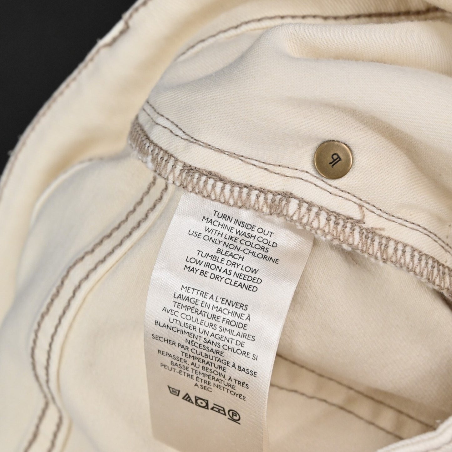 ANTHROPOLOGIE Jeans Womens Size 27 Pilcro The Icon Flare High Rise Ivory Denim