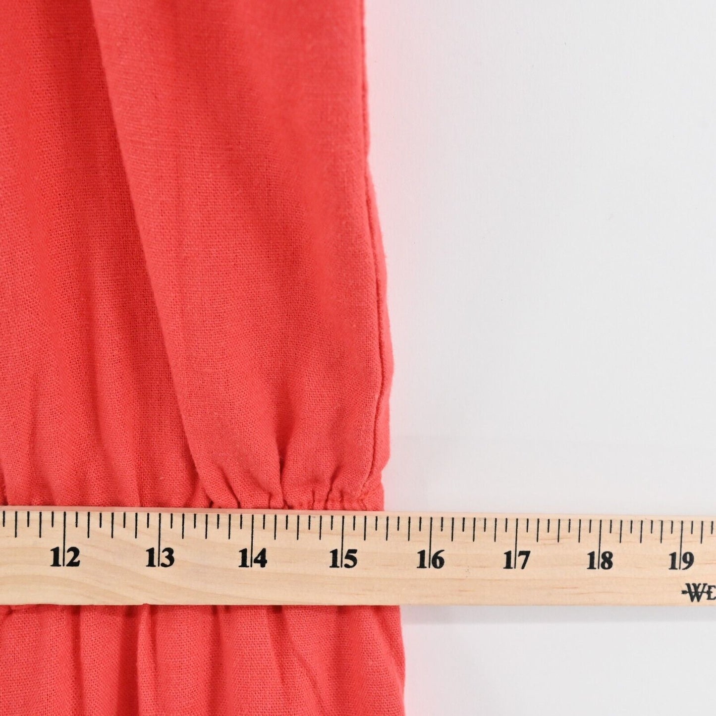 HAUTE HIPPIE Jumpsuit Size L Coral Linen Wide Leg Sleeveless Boho Festival Retro