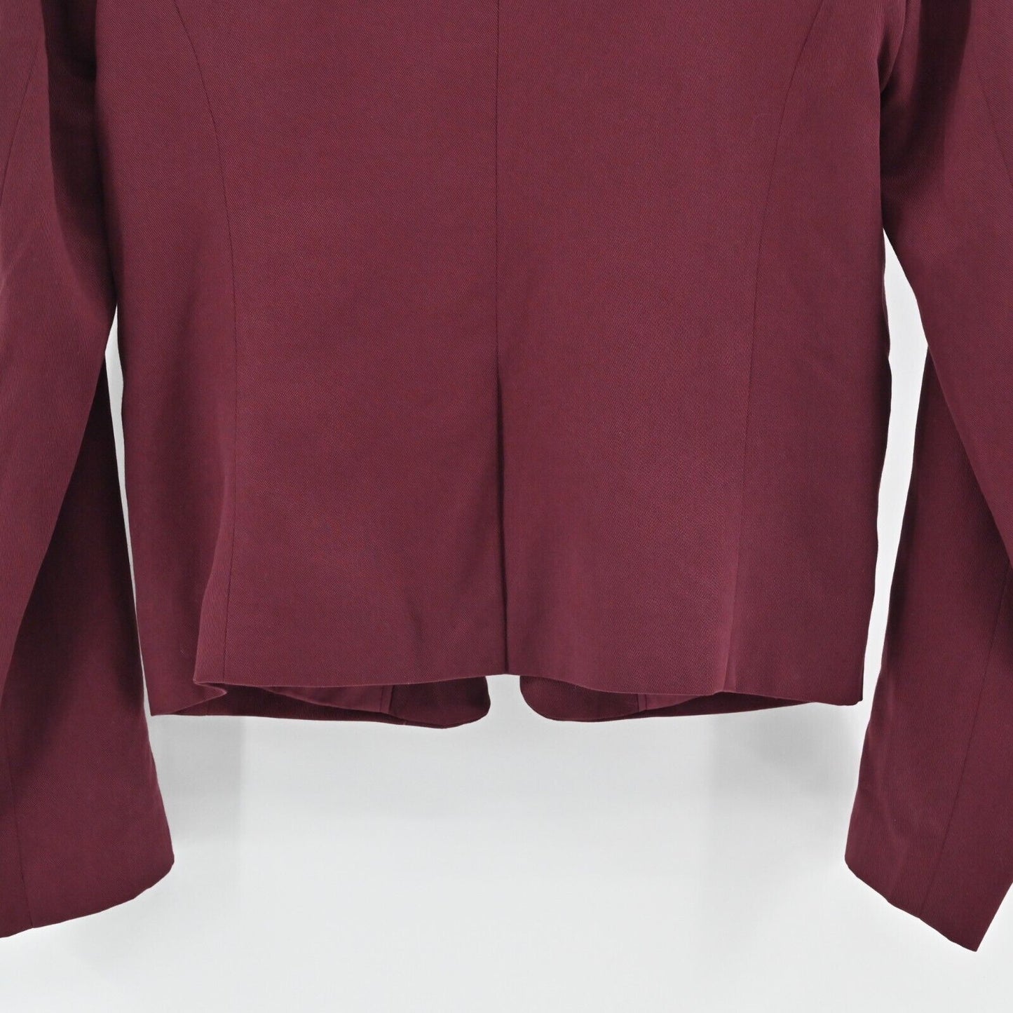 LOFT Blazer Womens Sz XS Burgundy Open Front Shawl Collar Jacket Corpcore Maroon