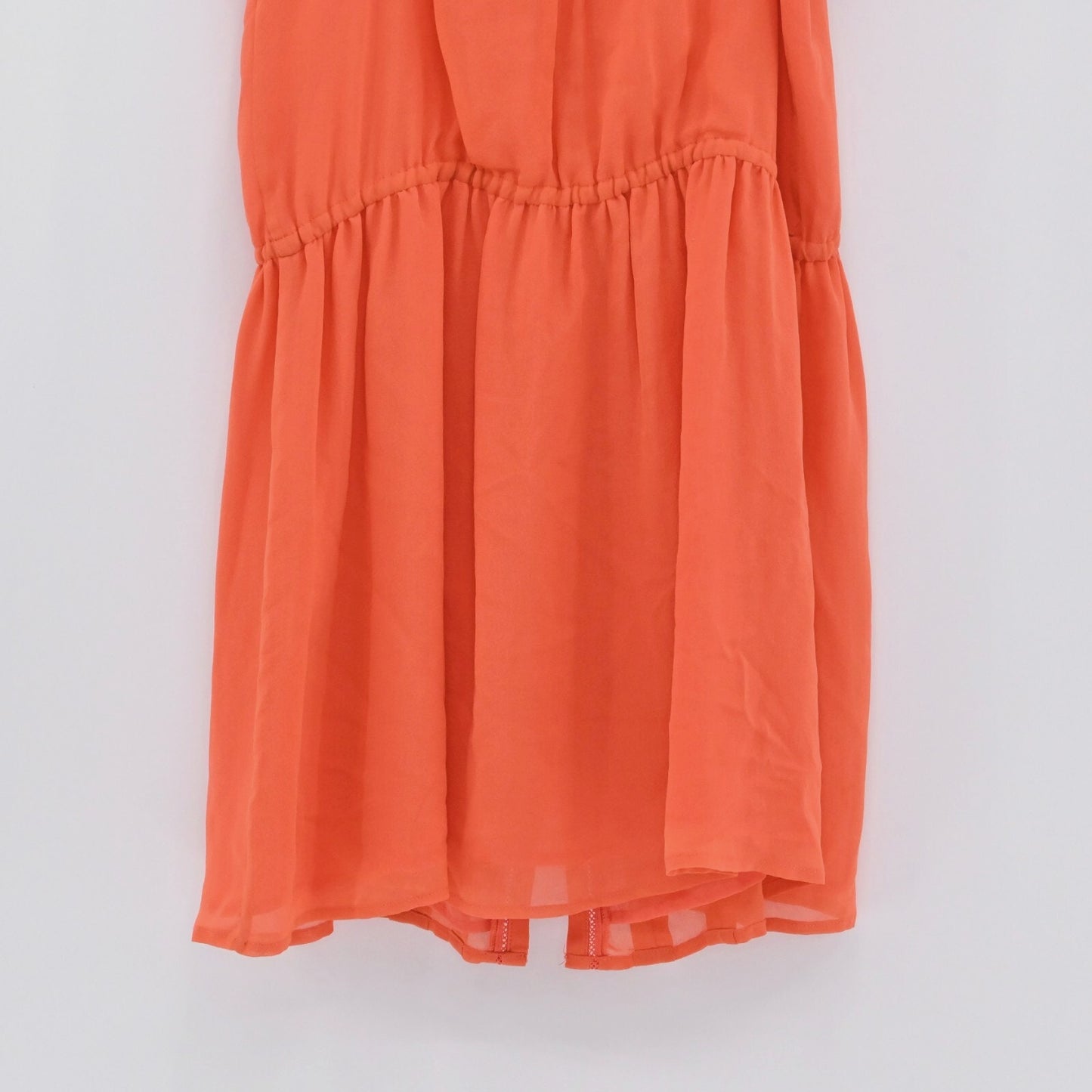 JOIE Womens Embroidered Silk Dress Size S Orange Boho Sleeveless Pin Tuck Lined