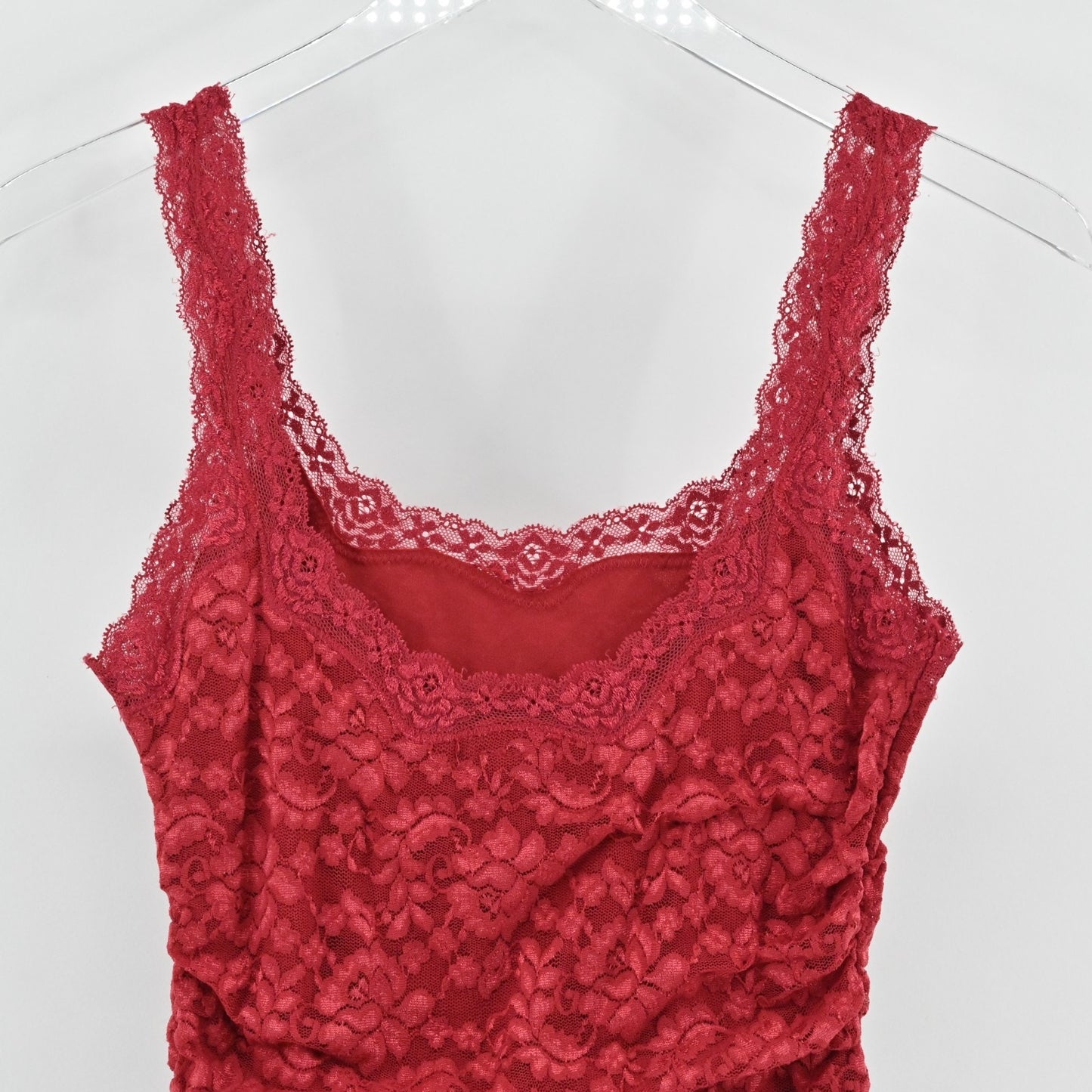 Vtg Y2k Red Lace Mini Dress Size XS Ruched Coquette Elegant Siren Sexy Romantic