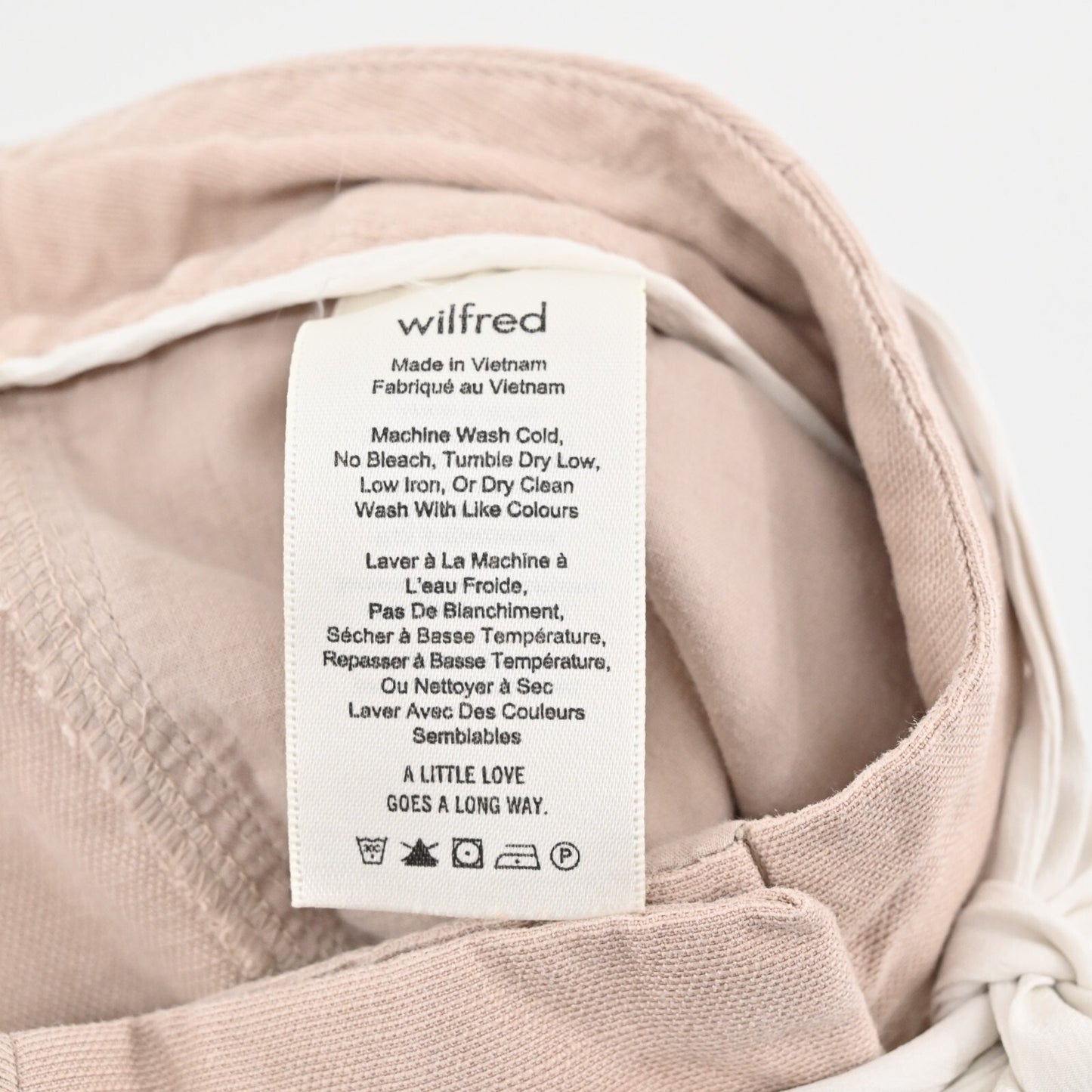 ARITZIA Pants Womens Sz 2 Wilfred Blush Pink Allant Linen Blend Crop Drawstring
