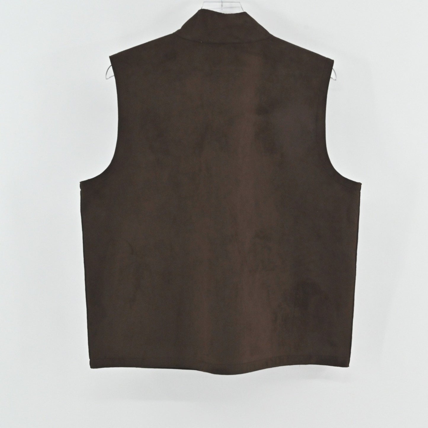 Ralph Lauren Womens Vest Size XL Brown Preppy Academia Sleeveless Zip Pockets