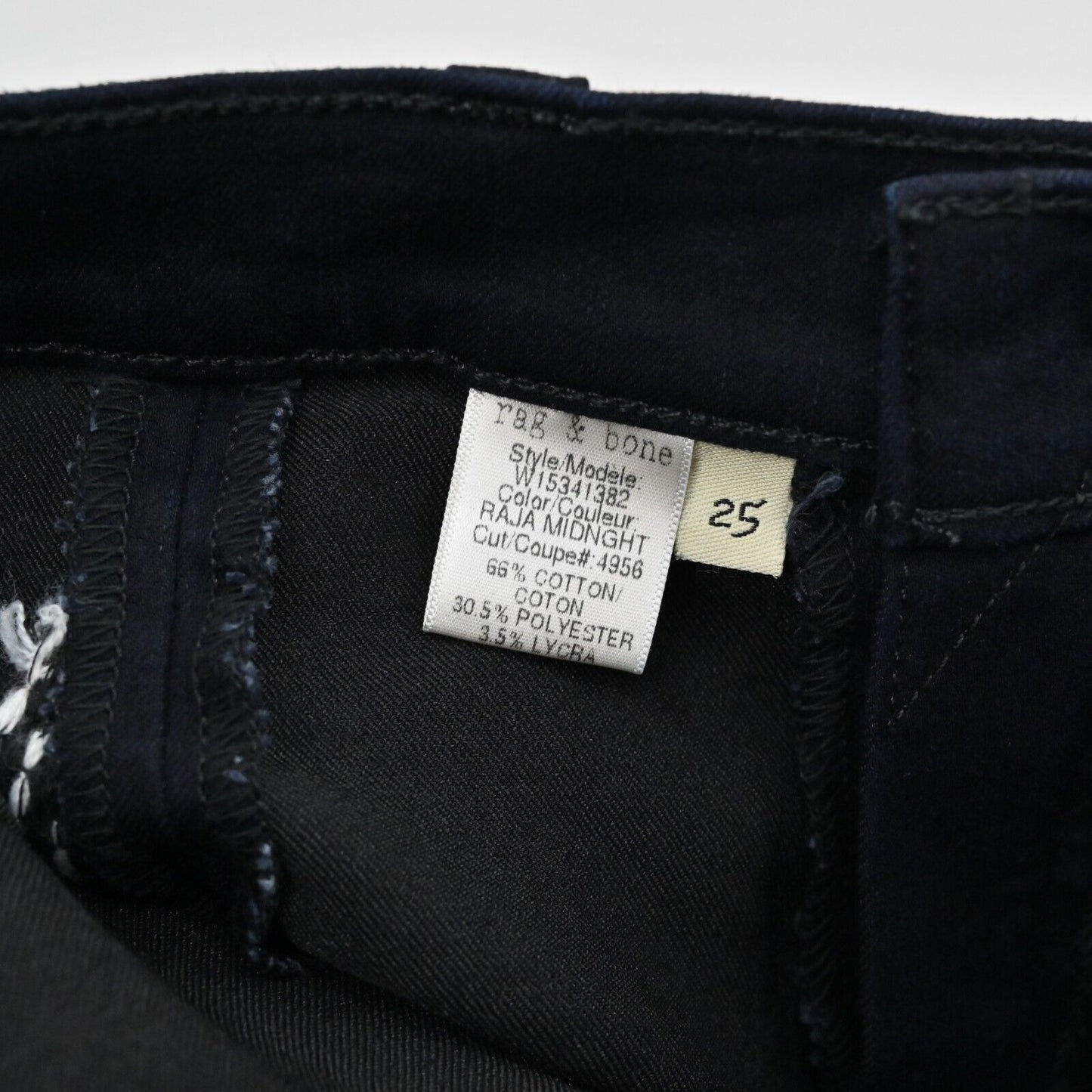 RAG BONE Jeans Womens Size 25 Raja Midnight Embroidered Skinny Ankle Stretch