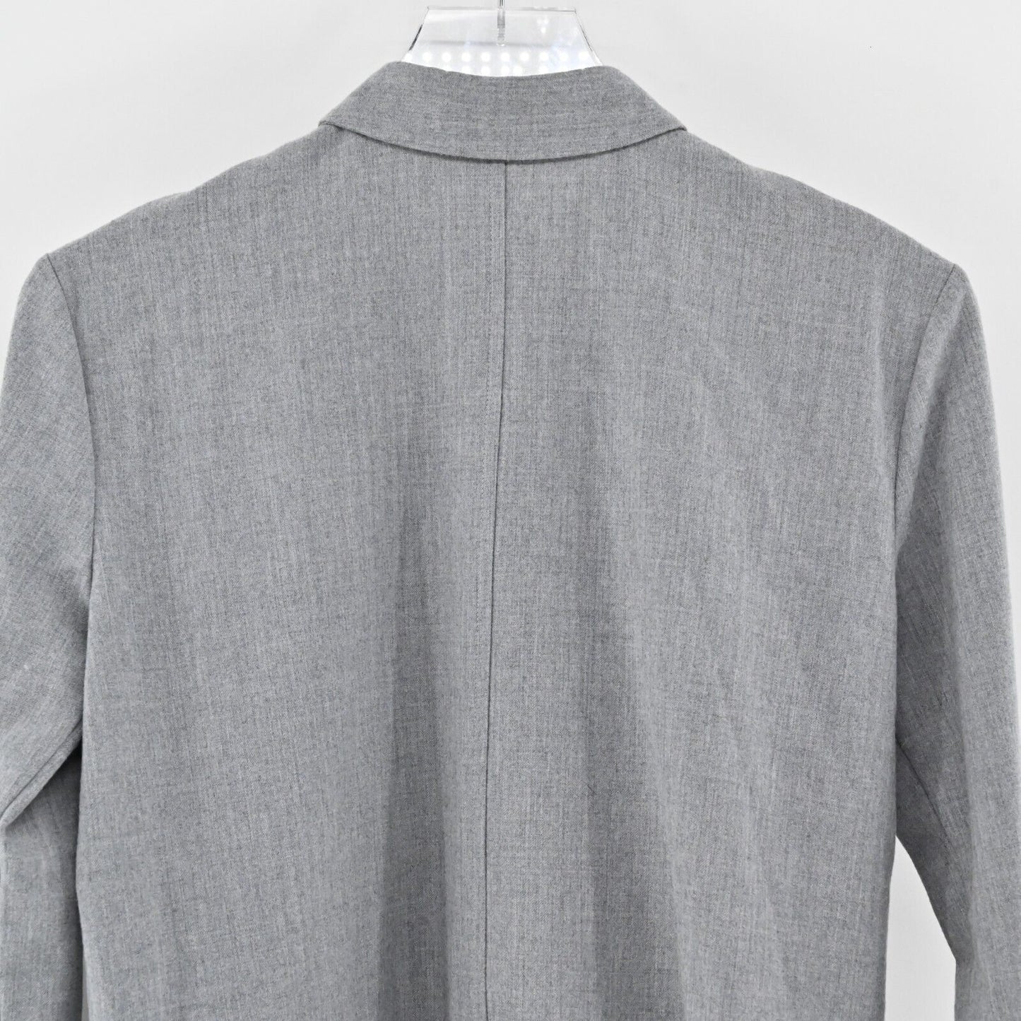 THEORY Top Womens Size P Solid Gray Long Sleeve Hidden Button Front Collar