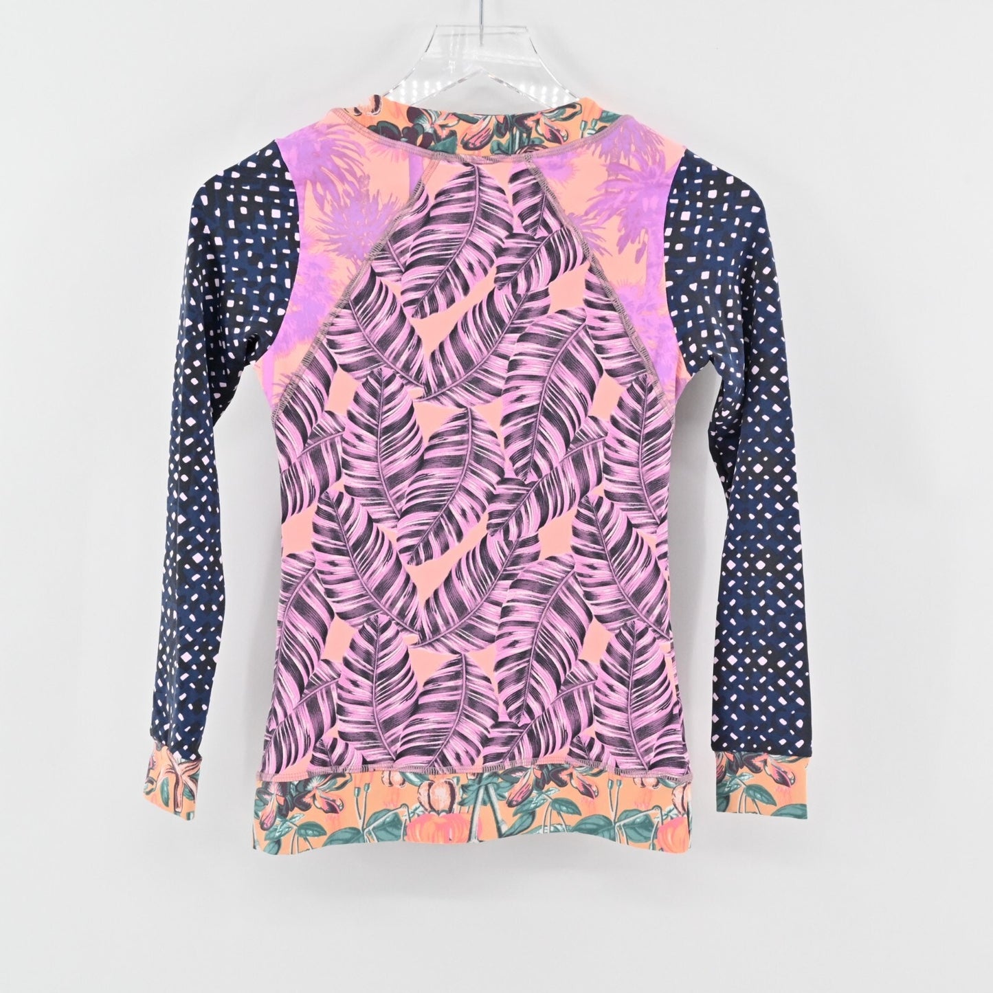 MAAJI Swim Top Womens Size M Rashguard Rum Punch Long Sleeve Multicolor Print