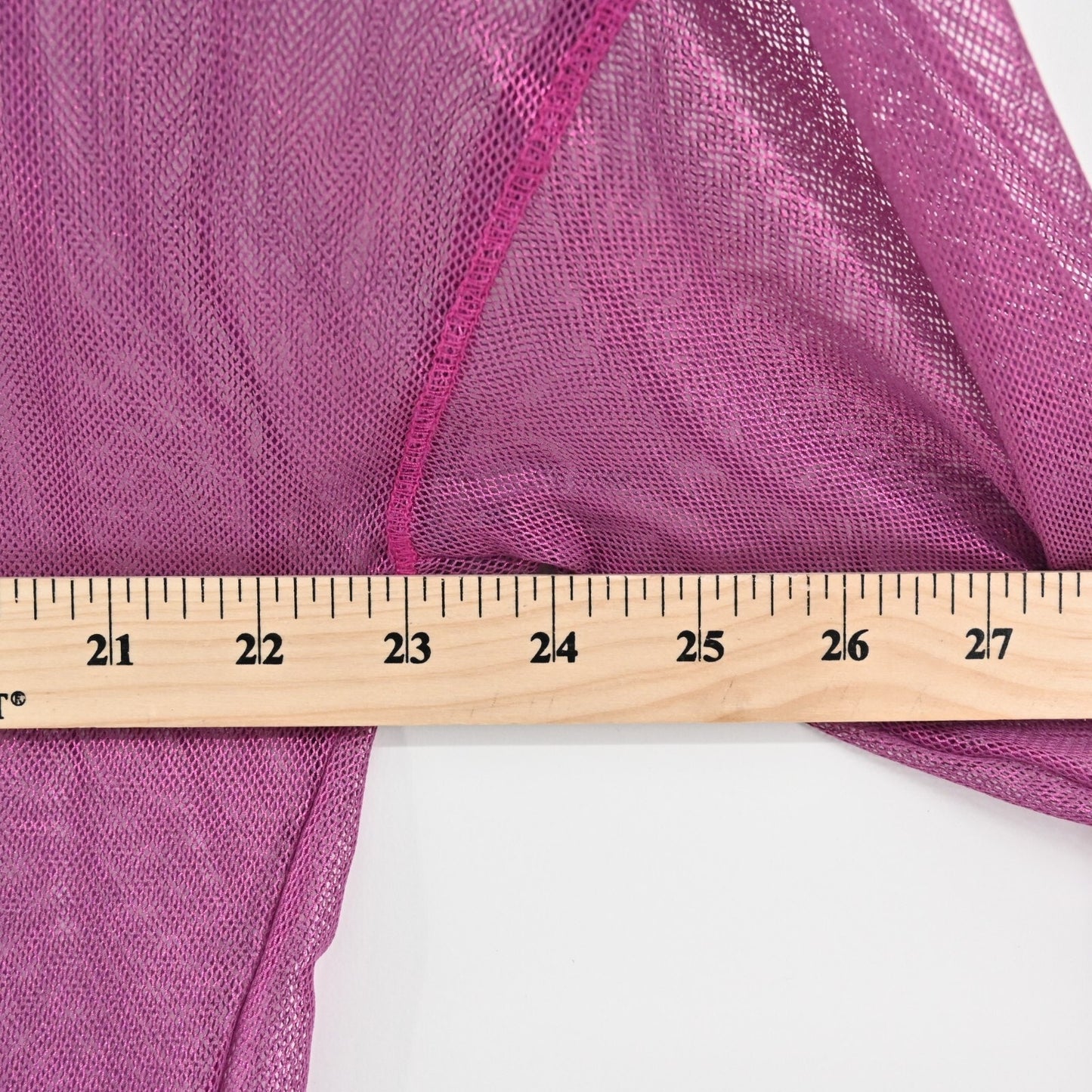 LUCKY IN LOVE Womens Goddess Mesh Top Size XS Passion Pink Sheer Layering Shirt