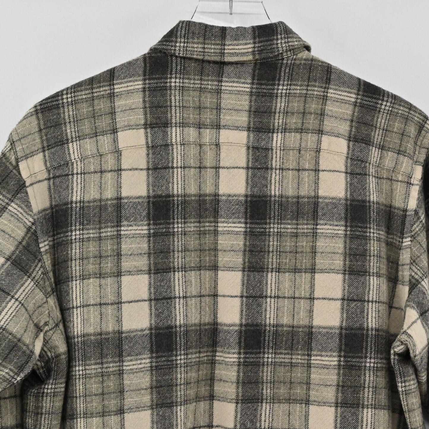 LAUREN RALPH LAUREN Shirt Mens Size M Long Sleeve Plaid Wool Button Up Pocket