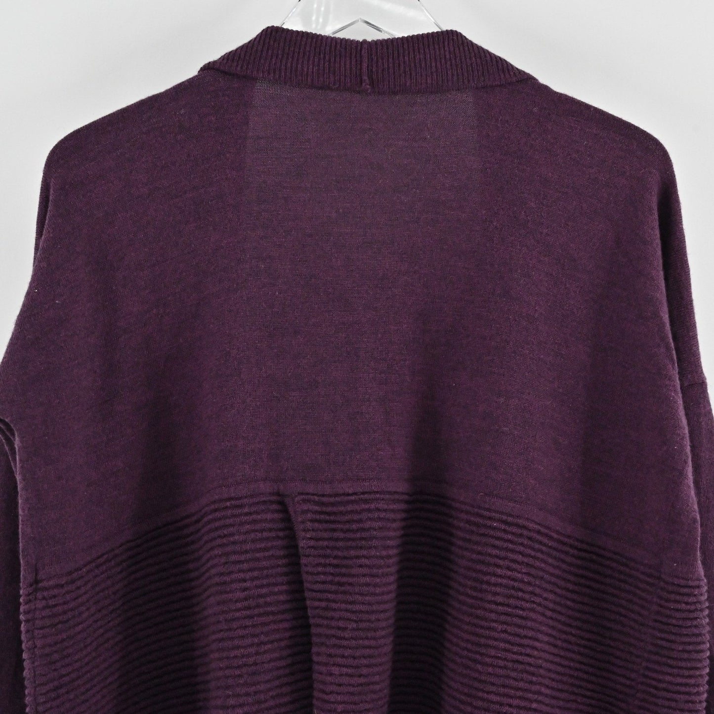 Lululemon Womens Sit In Lotus Wrap II Cardigan Size 10 Heathered Plum Ribbed