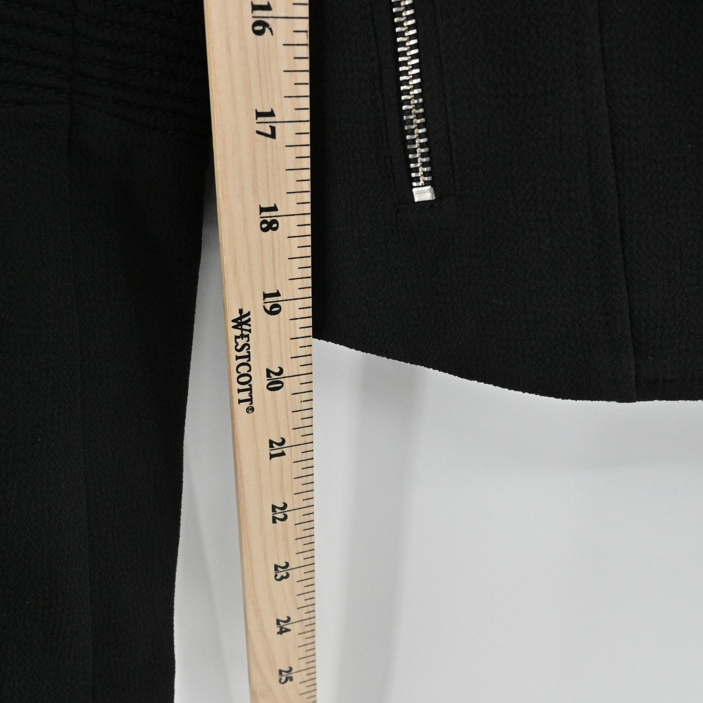 Aritzia Womens Black Moto Jacket Size 2 Wilfred Ribbed Sleeve Zip Up Rocker Punk