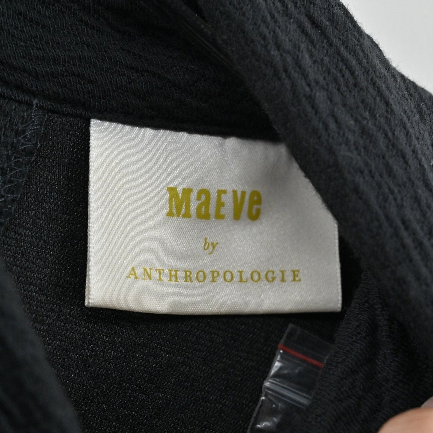 Anthropologie Maeve Flounced Mock Neck Mini Dress Size L Black Boho Ruffle Hem