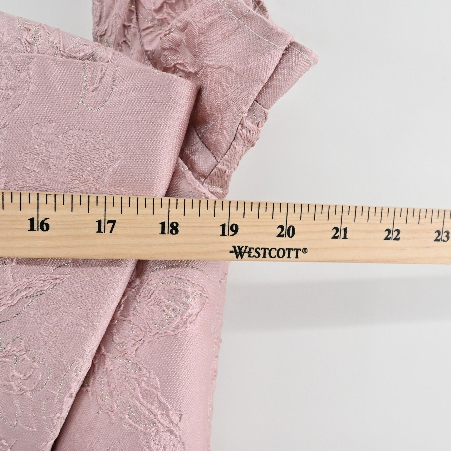 Feriani Couture Strapless Bow Ornate Evening Dress Size 14 Mauve 18878 Jacquard