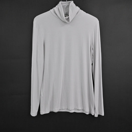 LES COPAINS Top Womens Size 48 Light Gray Stretch Long Sleeve Turtleneck Romamia