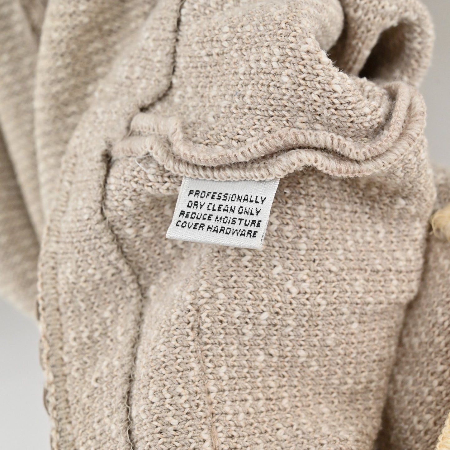 Vtg ST JOHN Womens Santana Knit Jacket Size 4 Tan Beaded Zip Up Blazer Dog Show