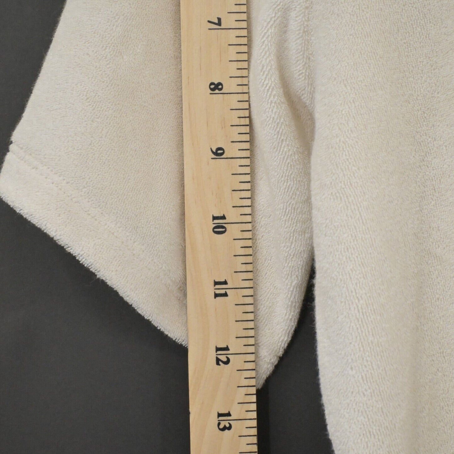 ARITZIA Top Womens Sz M WILFRED FREE Beige Terry Cloth Crop Short Sleeve Shirt