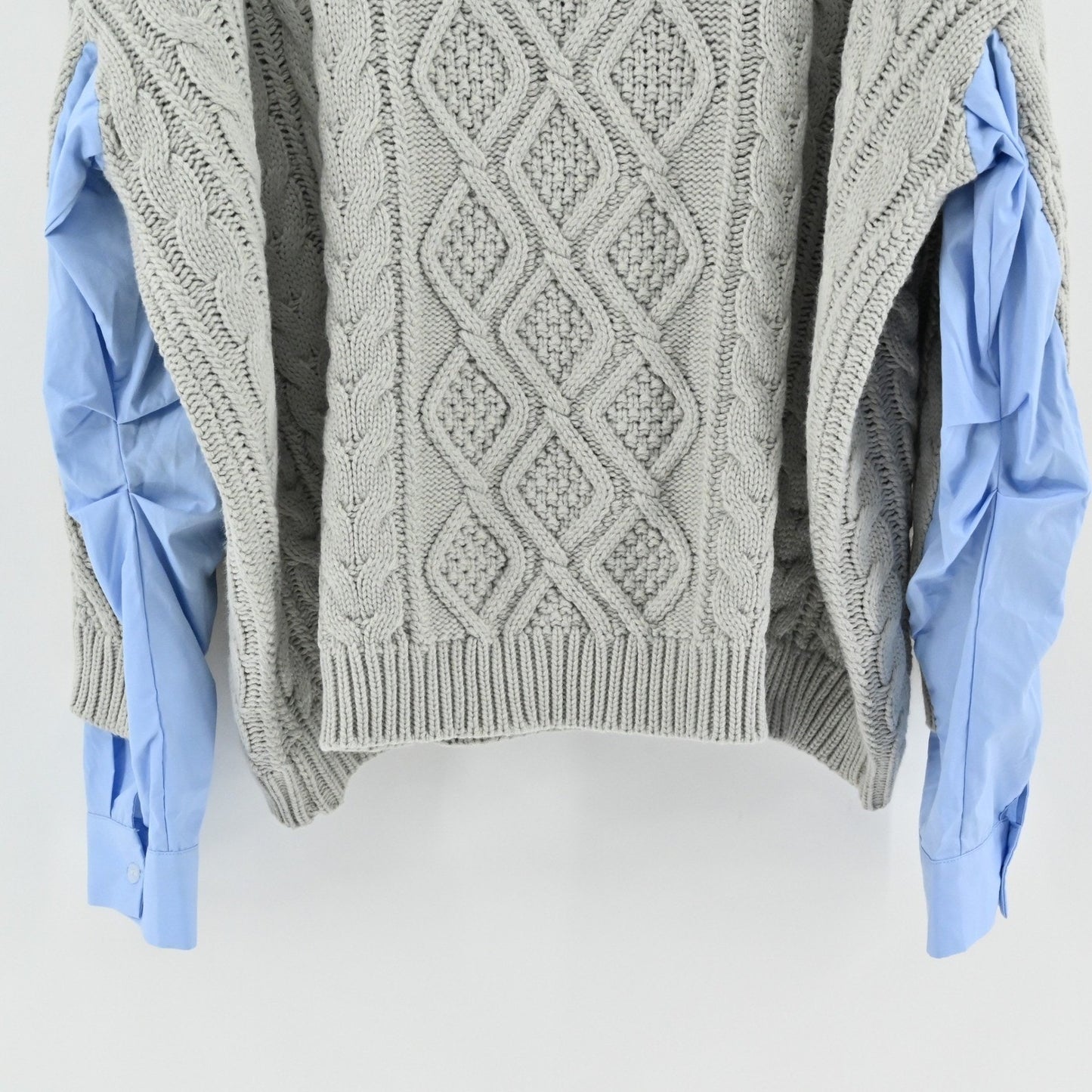 LIONESS Womens Sonny Oversized Knit Sweater Size S Cable Fisherman Cozy Revolve
