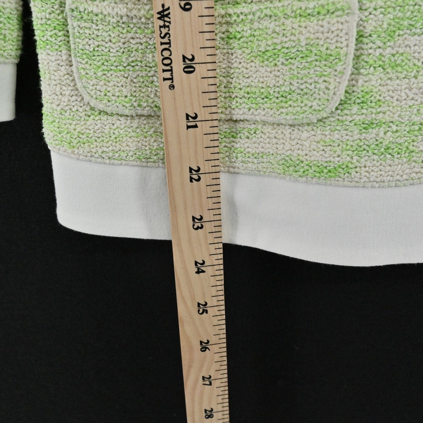 Lafayette 148 Womens Tweed Blazer Size 8 Green Luxury Textured Collarless Jacket