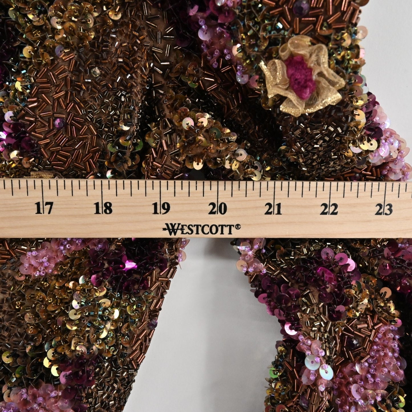 Vtg 60s Victoria Royal Beaded Evening Gown Dress Size 10 Silk Purple Taffeta Bow