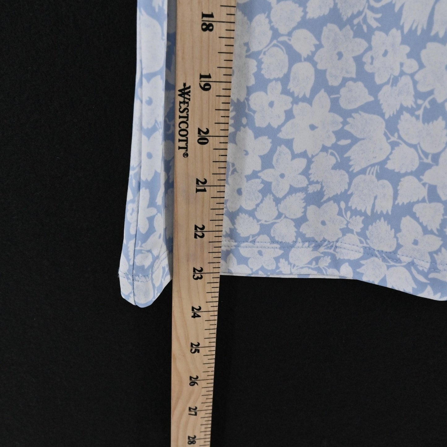 Laura Ashley Womens Polo Shirt Top Size M Sleeveless Blue Floral Golf Tennis