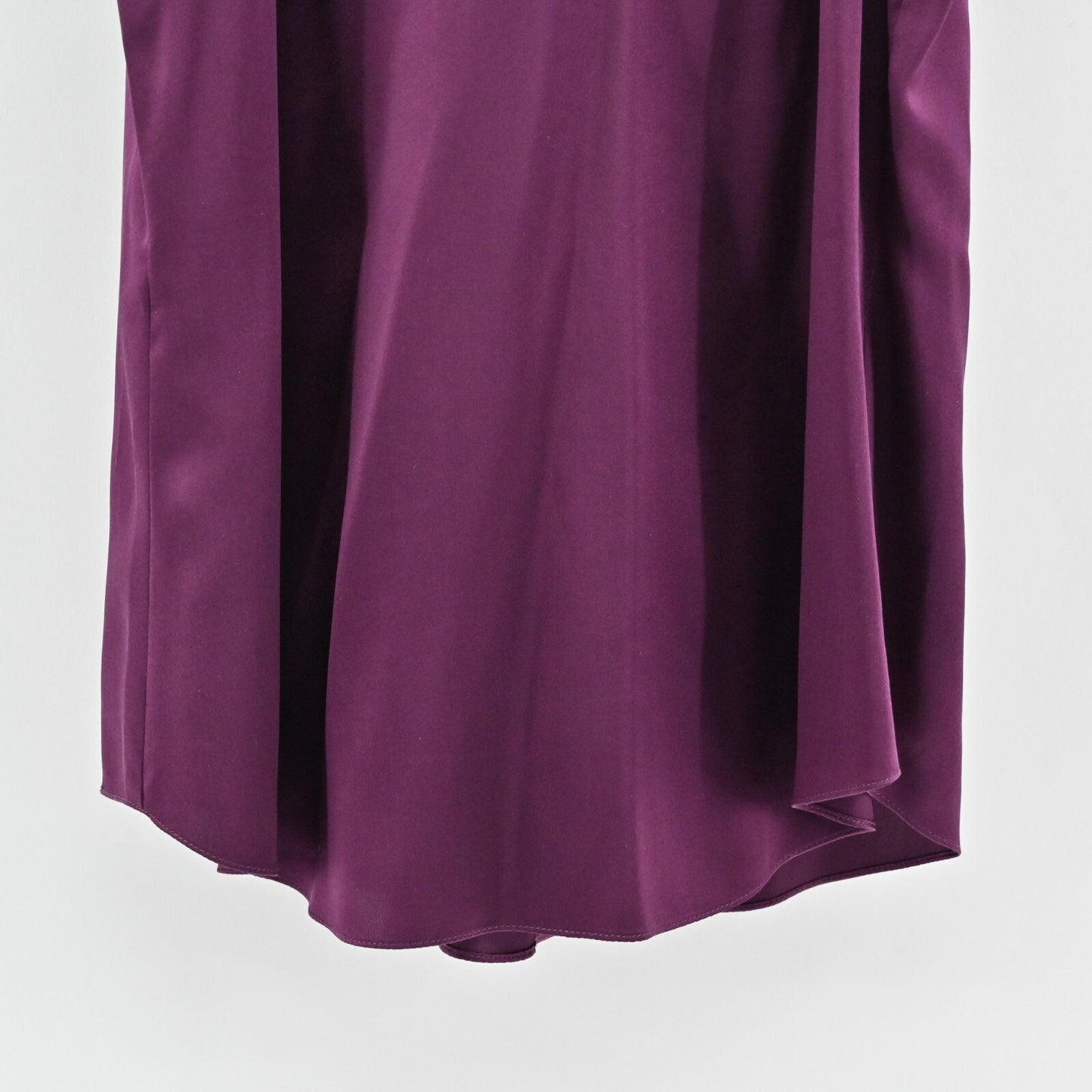 CINQ A SEPT Womens Silk Top Size XS Satin Purple Mock Neck Sleeveless Blouse