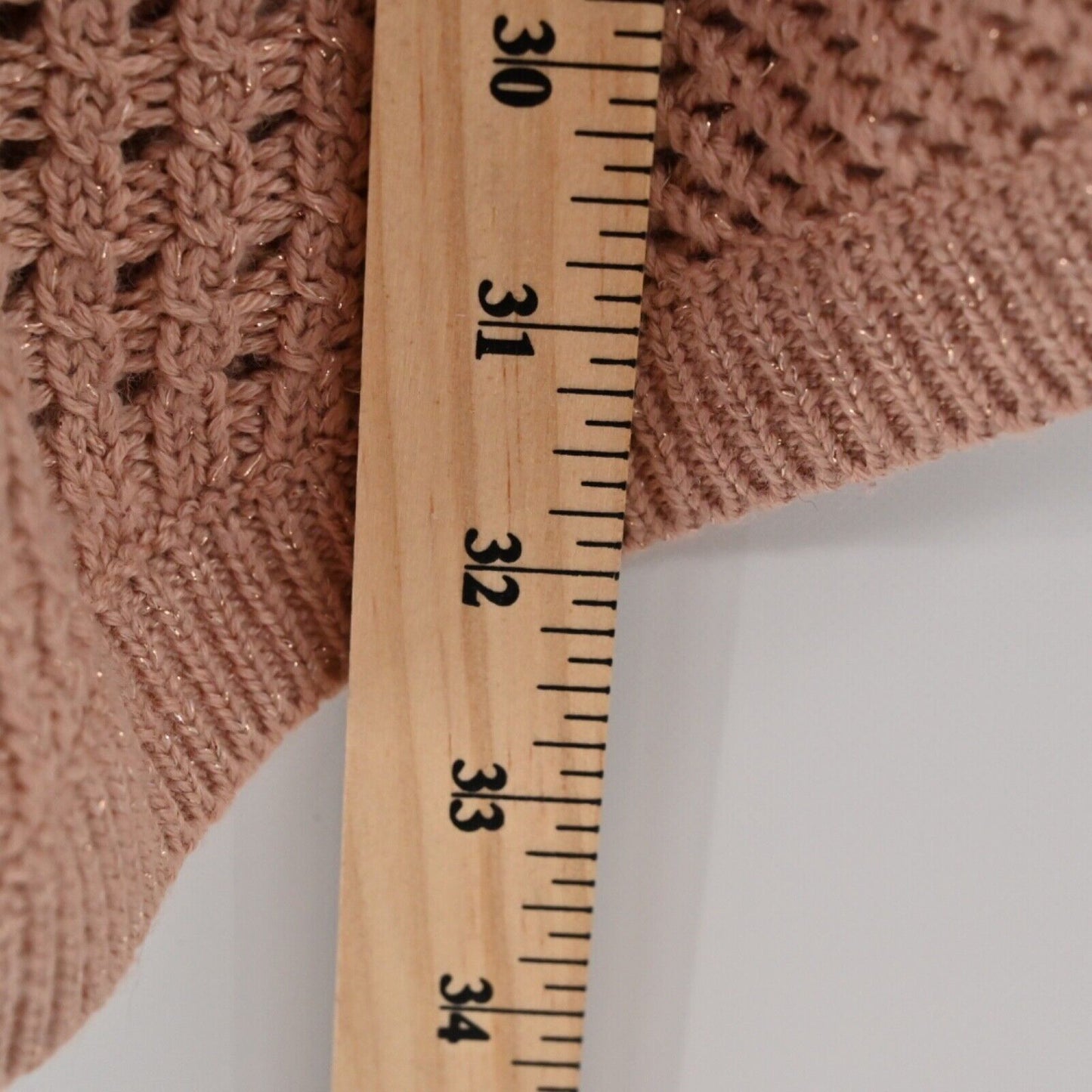 TORRID Sweater Women Sz 3X Pink Metallic Wool Blend Cable Knit Dolman 3/4 Sleeve