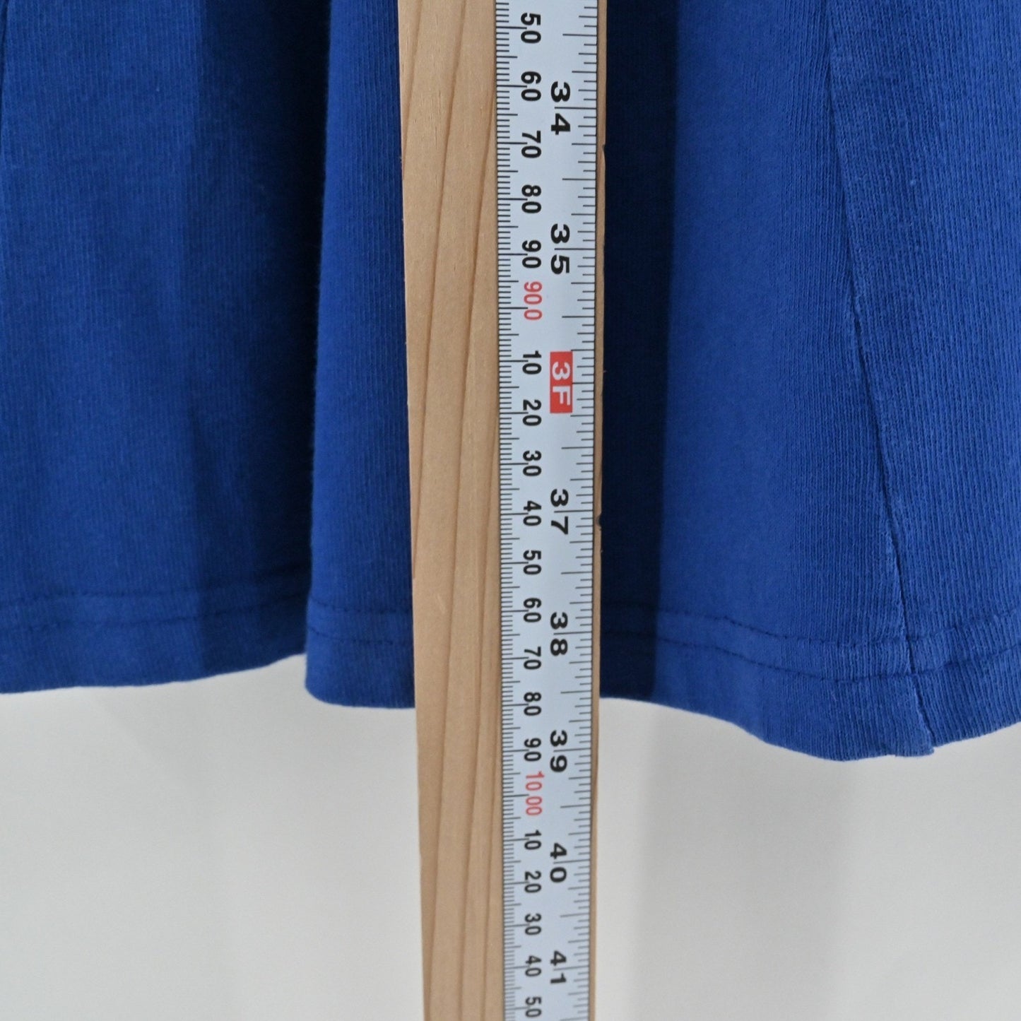 Vtg Bryn Walker Oversized Tunic Dress Size L Blue Cotton Lagenlook Boho Pockets