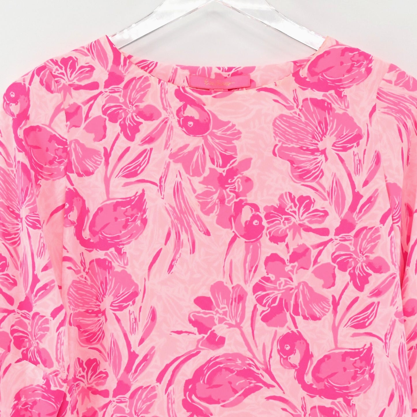 LILLY PULITZER Womens Langston Top Size XXS Coral Reef Tint Flamingle Vacation