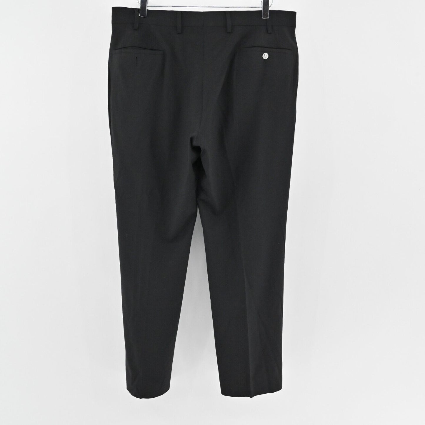 VERSACE Pants Mens Size 38x30 Straight Leg Classic Black Trouser Slacks Workwear