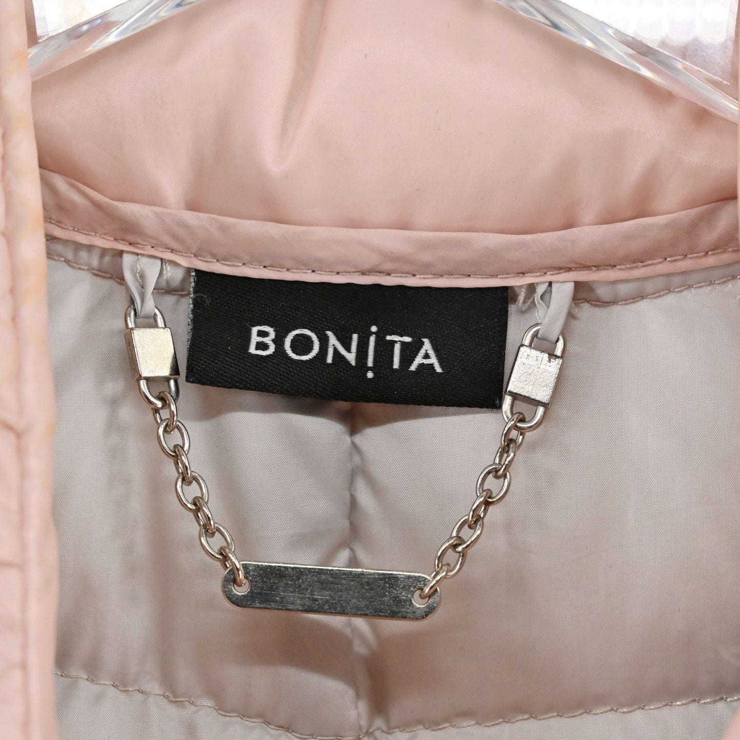 Bonita Womens Quilted Puffer Jacket Size 36 Blush Pink Lightweight