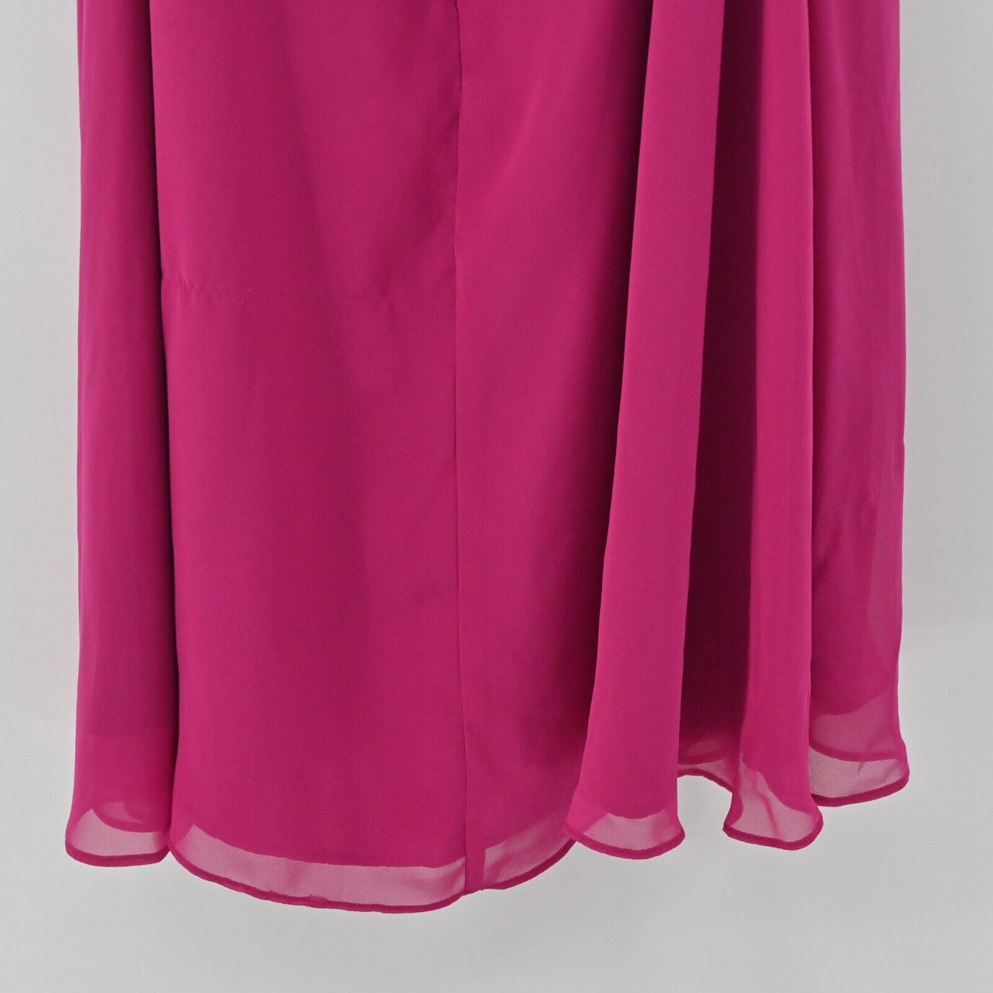 Vtg JESSICA HOWARD Dress Womens Size 16WP Petite Solid Fuchsia Pink Halter Mini