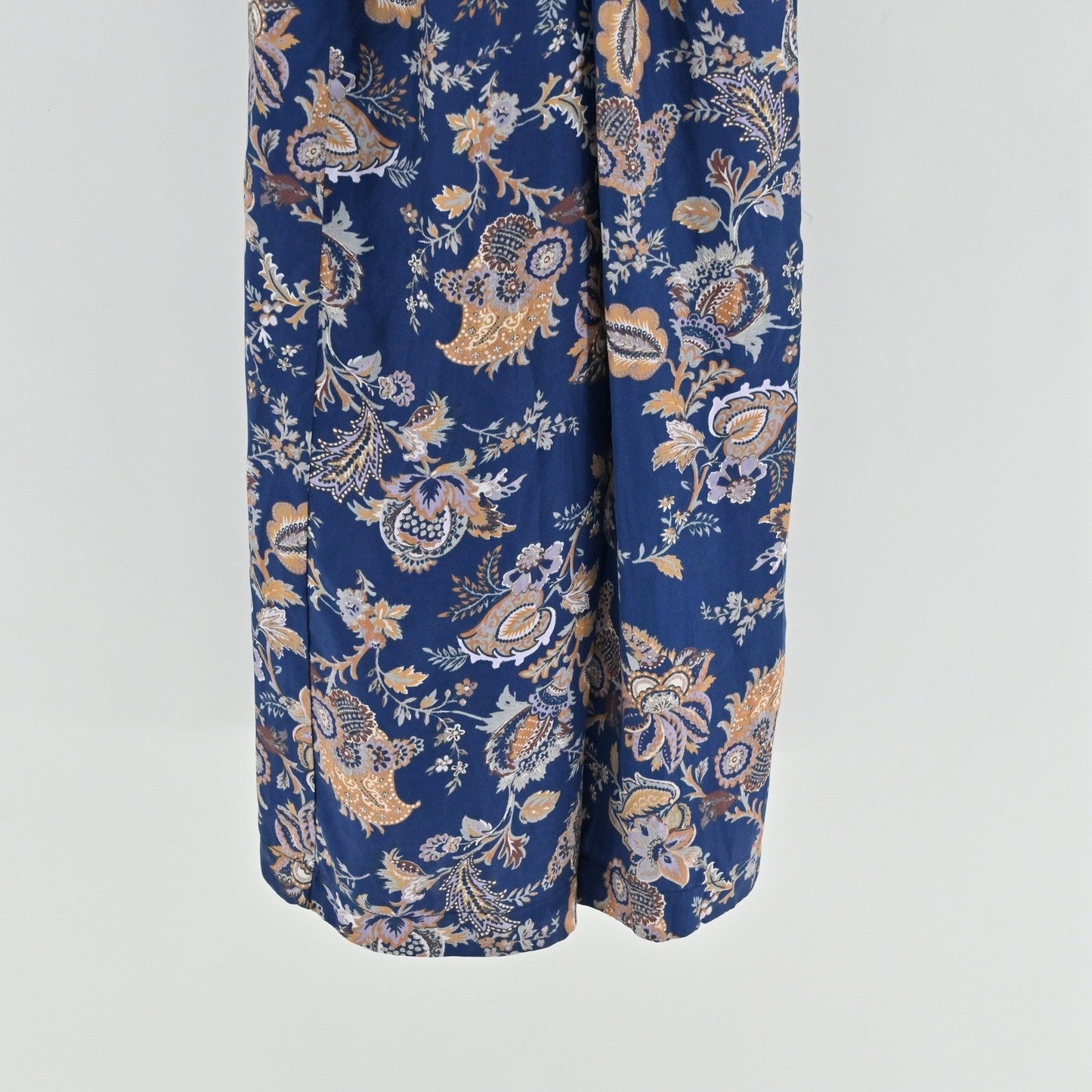 Anthropologie Ett Twa Paisley Jumpsuit Sz XXSP Boho Blue Floral Halter Whimsical