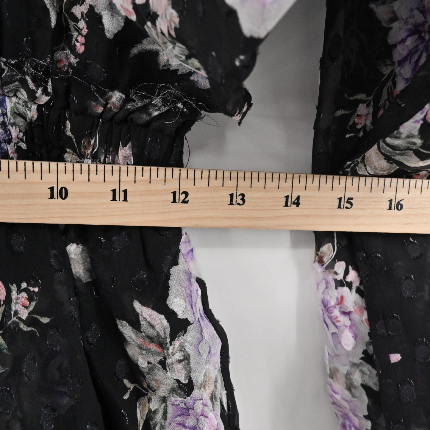 LOVE SHACK FANCY Womens Kaia Silk Dress Size S Black Floral Asymmetrical Chiffon