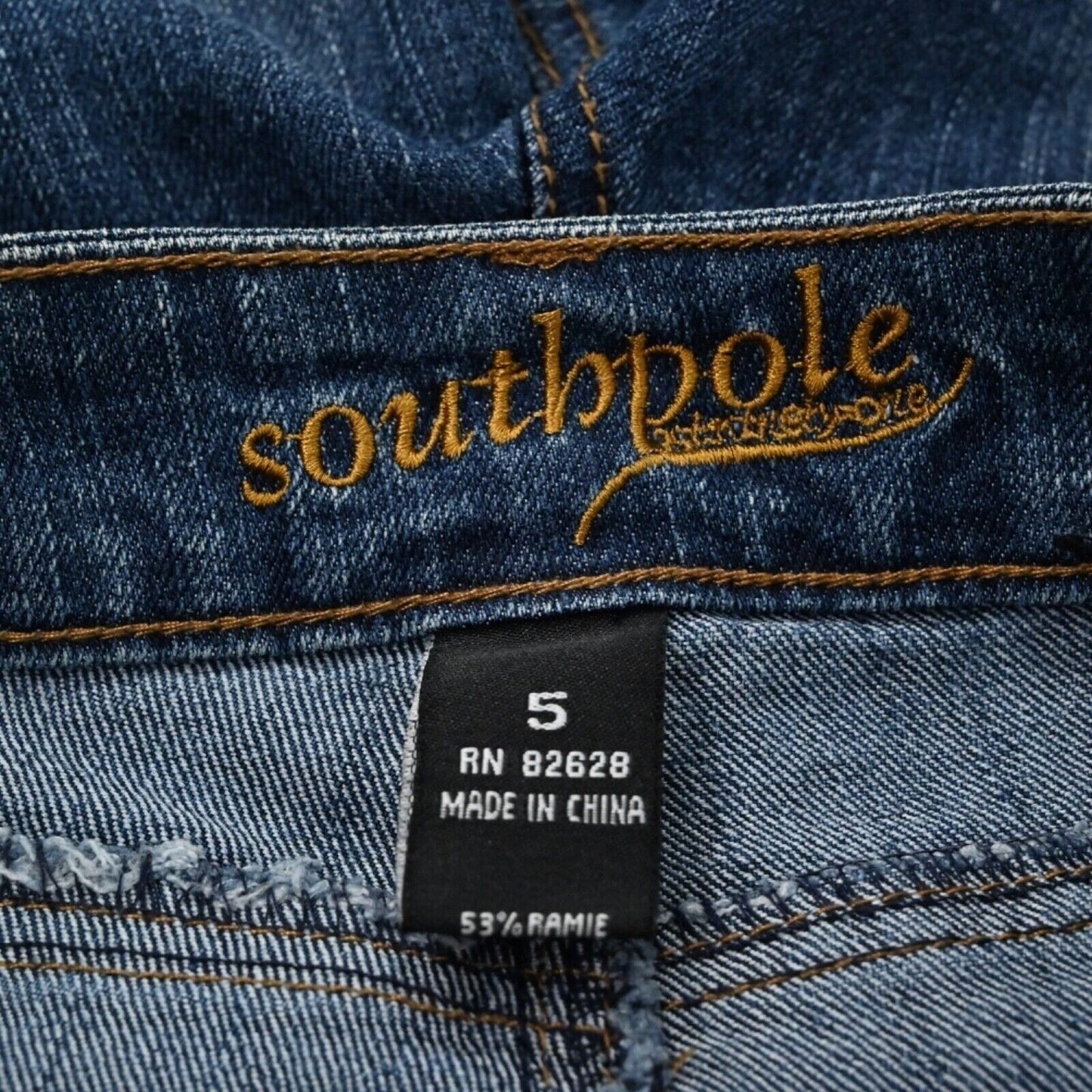 Vtg Y2k SOUTHPOLE Womens Studded Low Rise Jeans Sz 5 Logo Graphic Urban Graffiti
