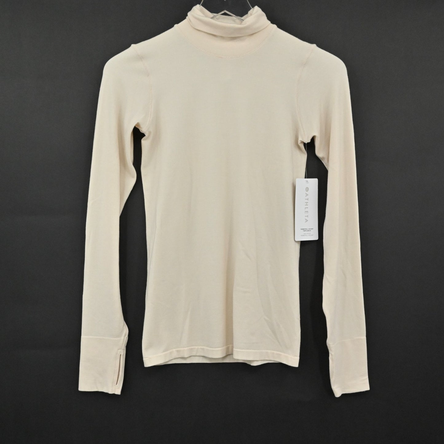 Athleta Foresthill Ascent Turtleneck Top Womens XS Cream Warm Long Sleeve Ski