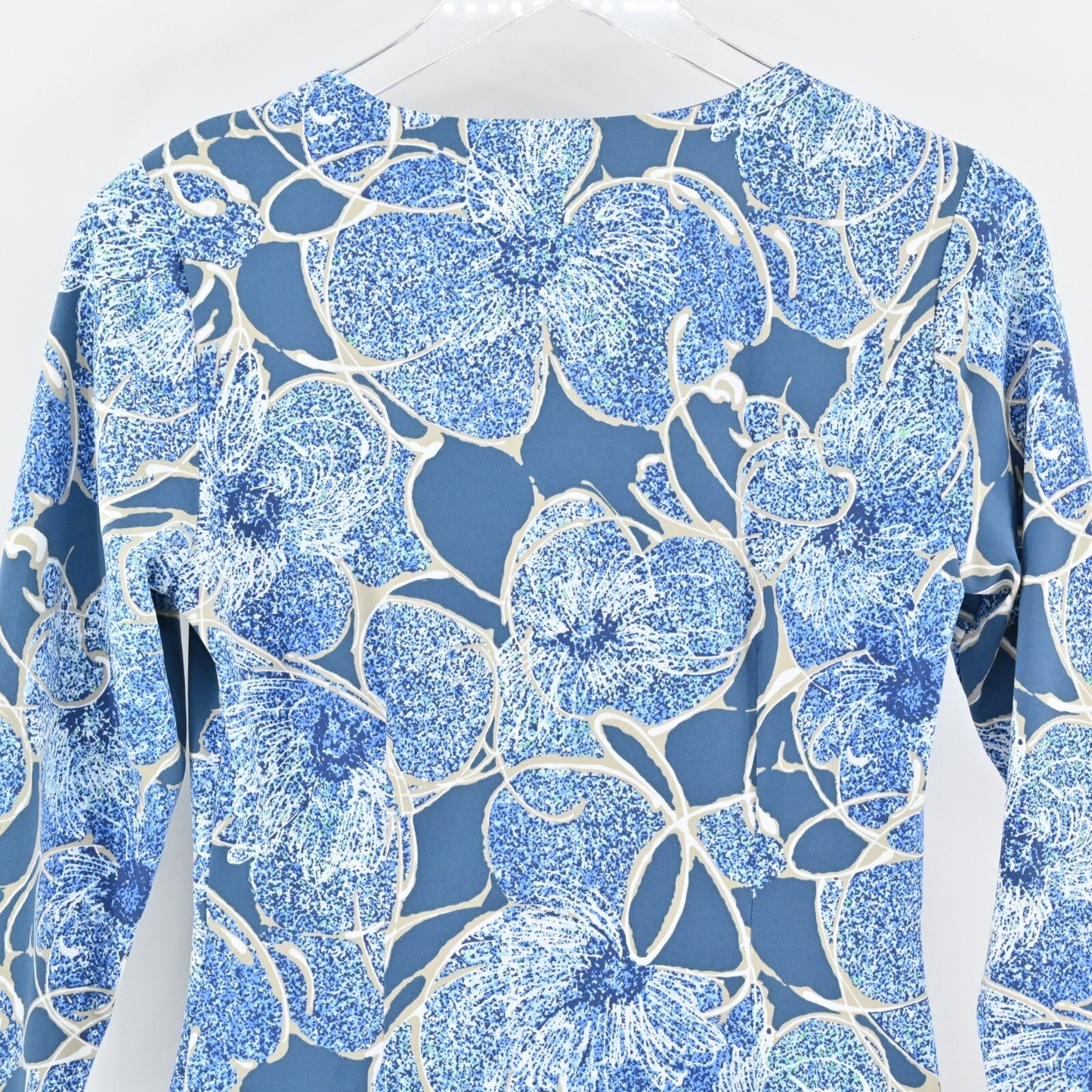 J MCLAUGHLIN Carly Dress Size XS Catalina Cloth Stretch Blue Floral Print