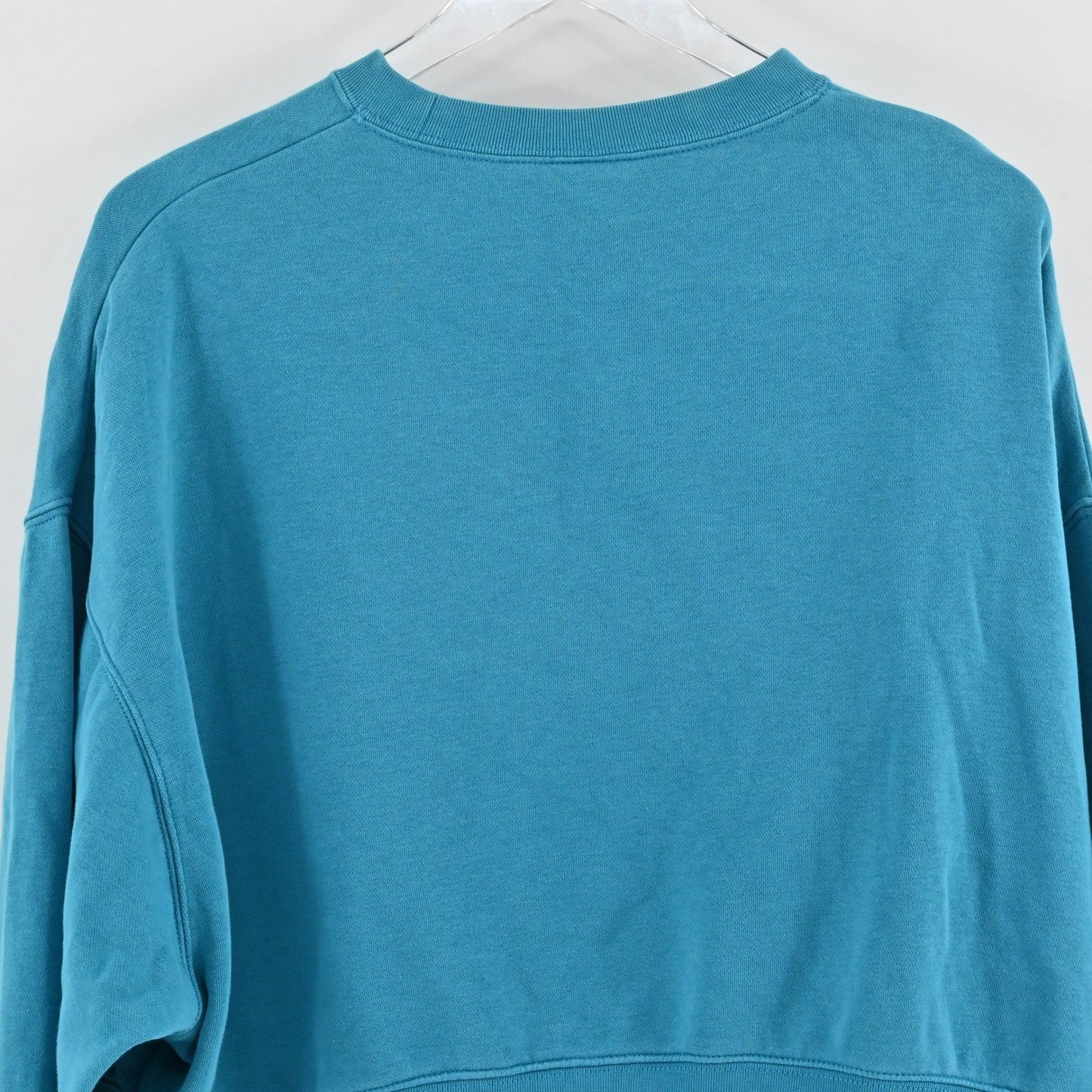 Nike Womens Phoenix Fleece Crewneck Sweatshirt Size XS Blue Cropped Athleisure