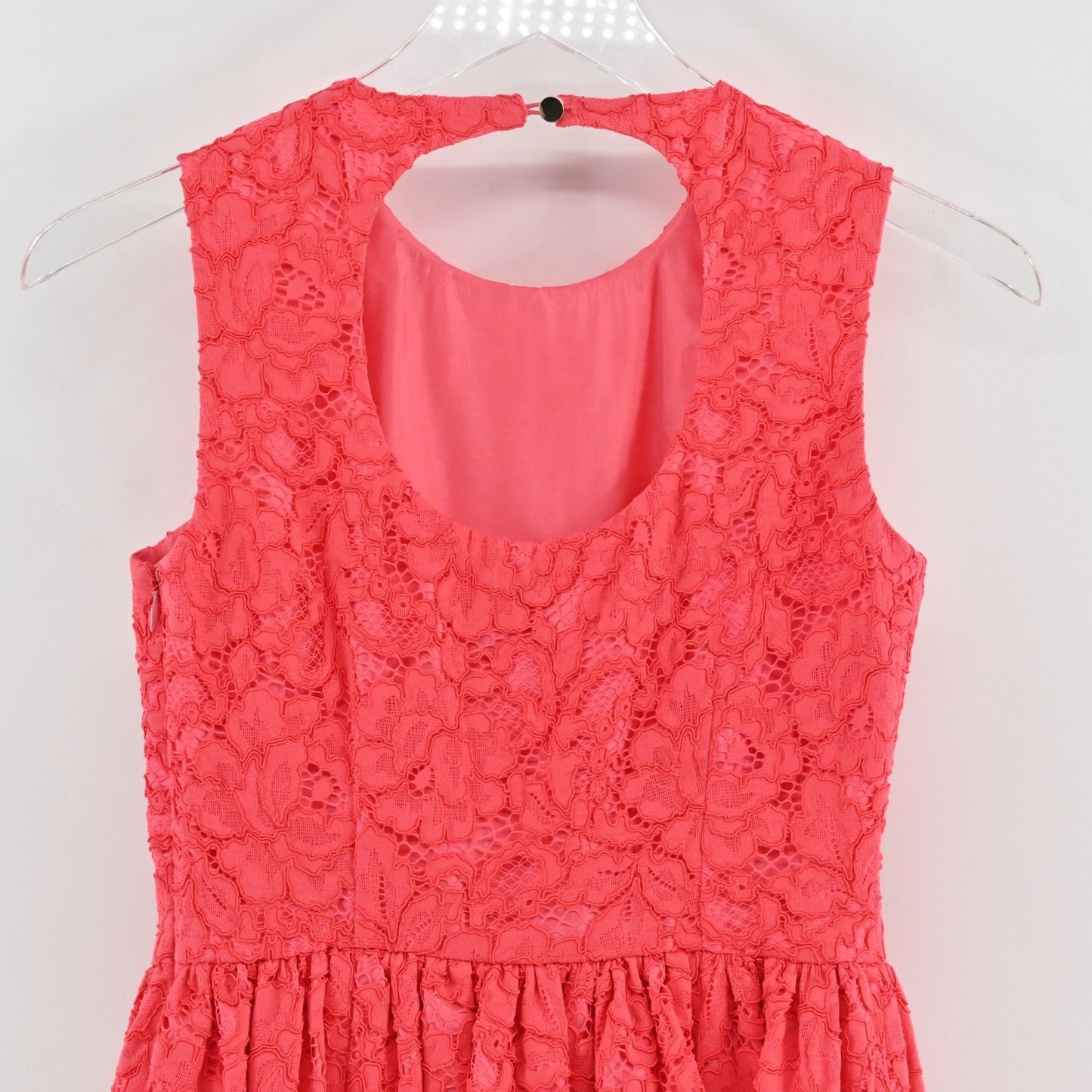 Kate Spade High Low Lace Dress Size 00 Take A Walk On The Wild Side Geranium