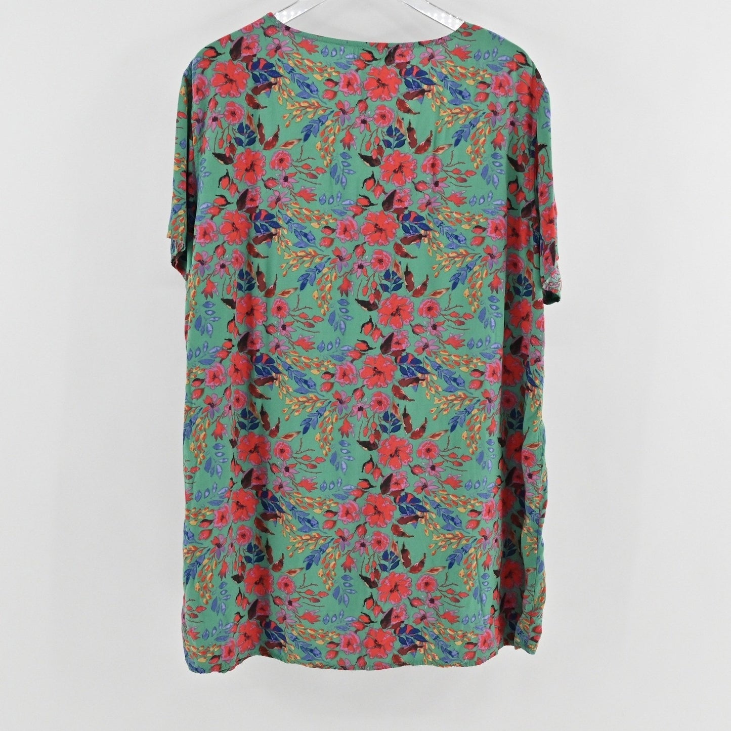 Natural Life Floral Shift Dress Size L Bohemian Hippie Whimsical V Neck Garden