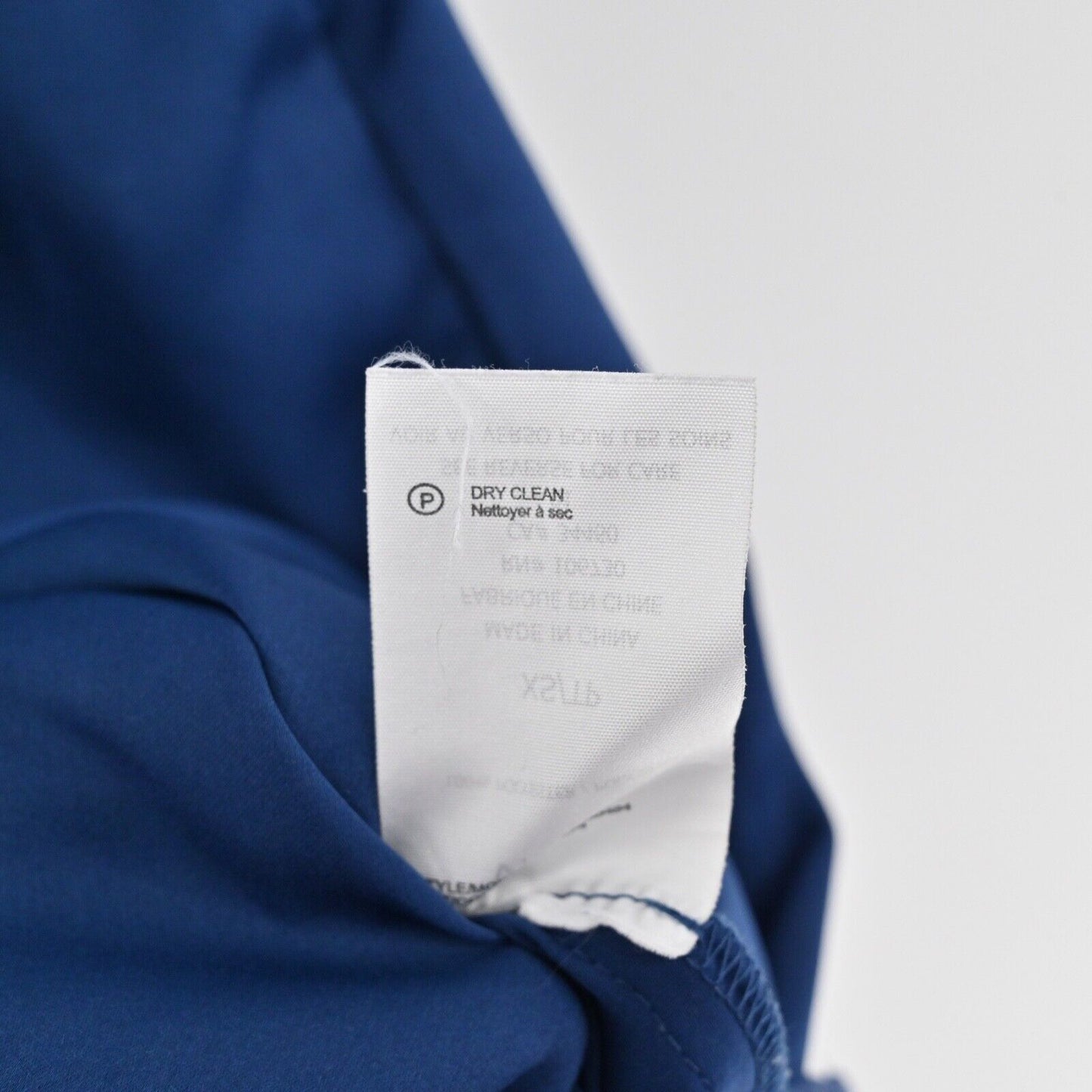 VINCE Dress Size XS Blue Cap Sleeve Drawstring Waist Shirt Capsule Quiet Luxury