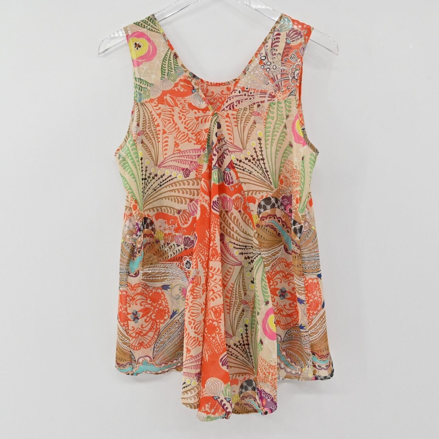 LA FEE MARABOUTEE Top Womens Size 40 Multicolor Printed Sleeveless Tank Blouse