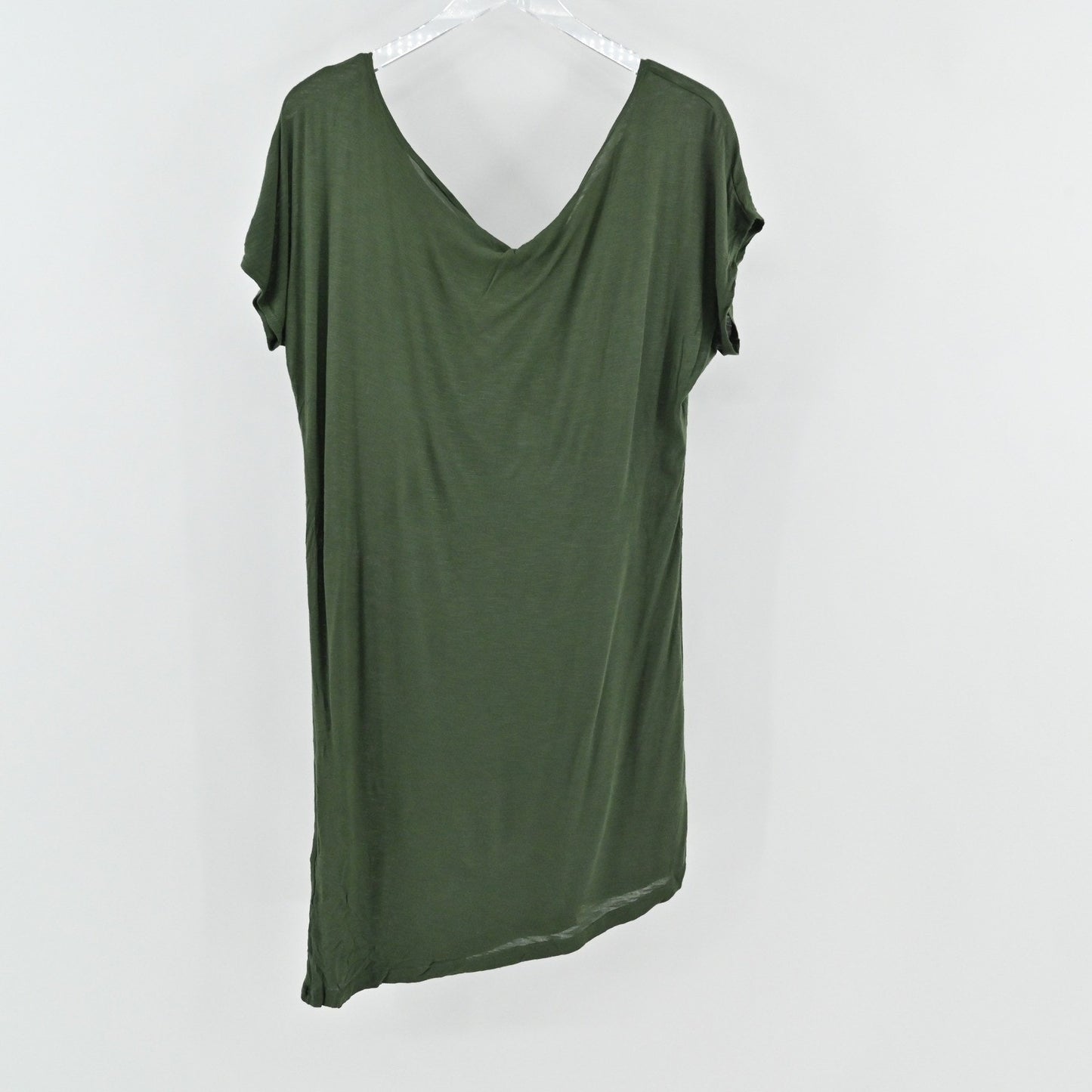 Ed Hardy Rhinestone Embellished Dress Size M Olive Green Y2k Edgy Grunge Indie