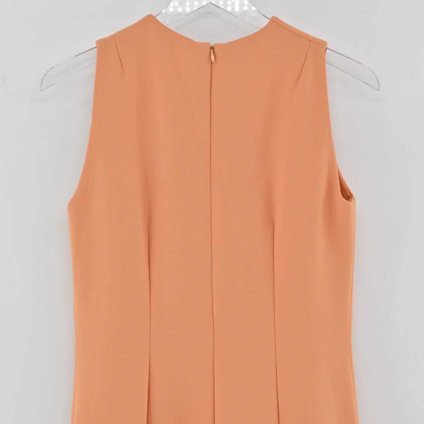 Vintage Jumpsuit Womens Size M Wide Leg Sleeveless Solid Orange Chic Playsuit