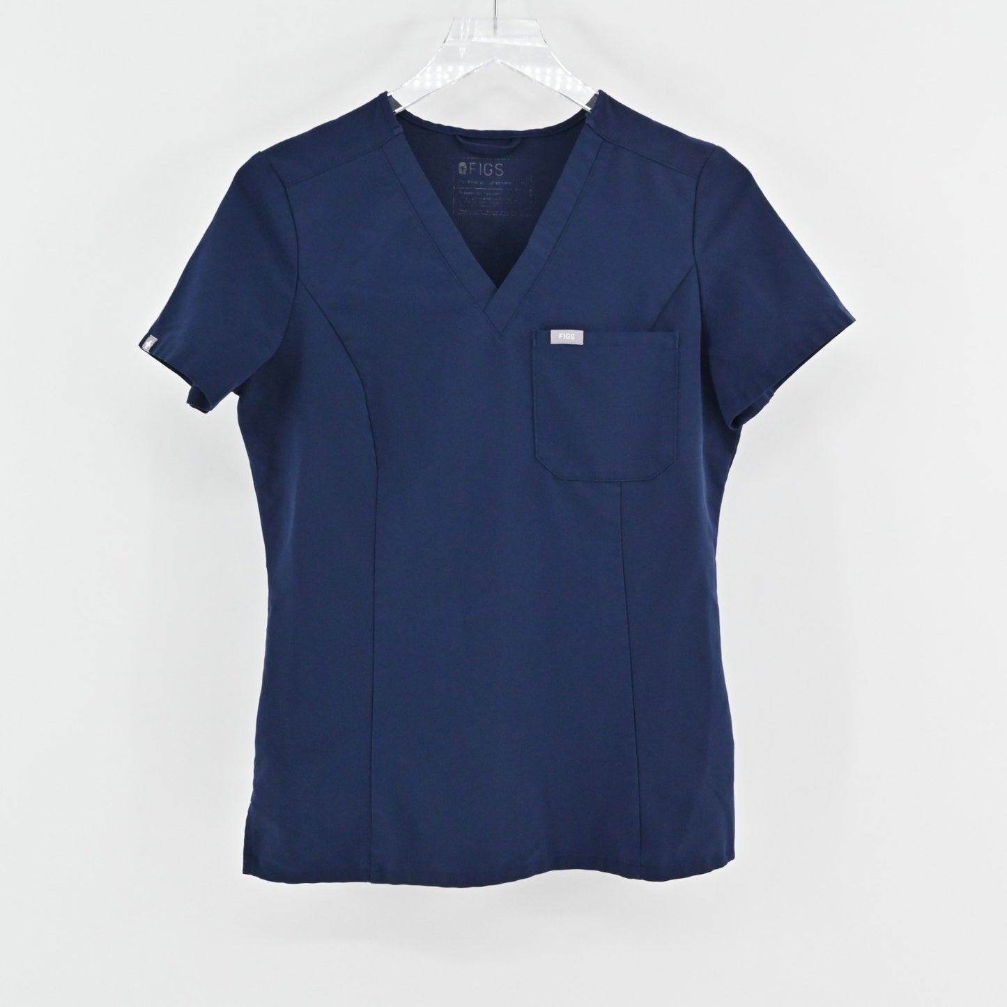 FIGS Womens Catarina Scrub Top Size XS One Pocket Navy Blue Technical Collection