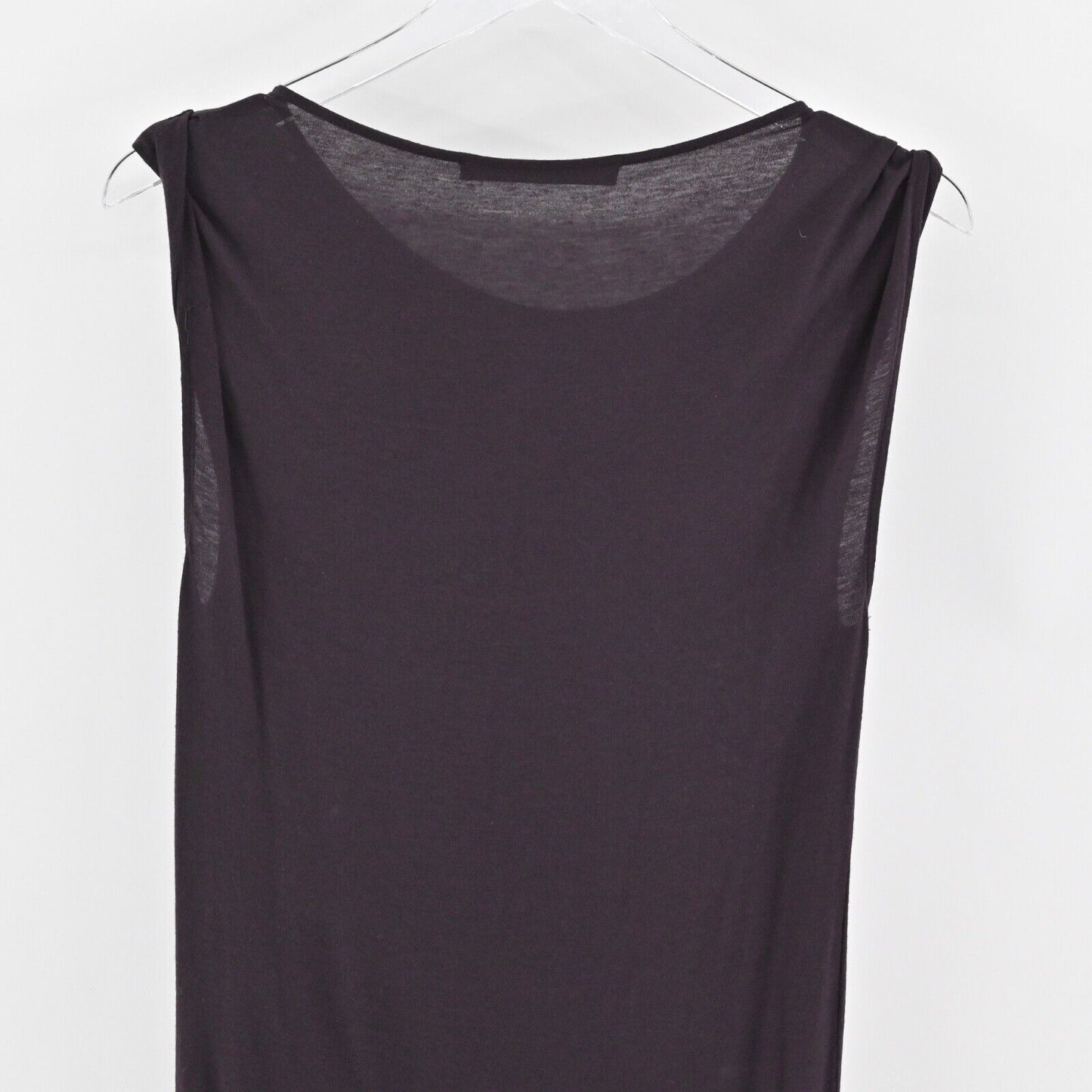 ALLSAINTS Dress Size S Purple Wool Blend Sleeveless Ruched Riviera Jersey Shift